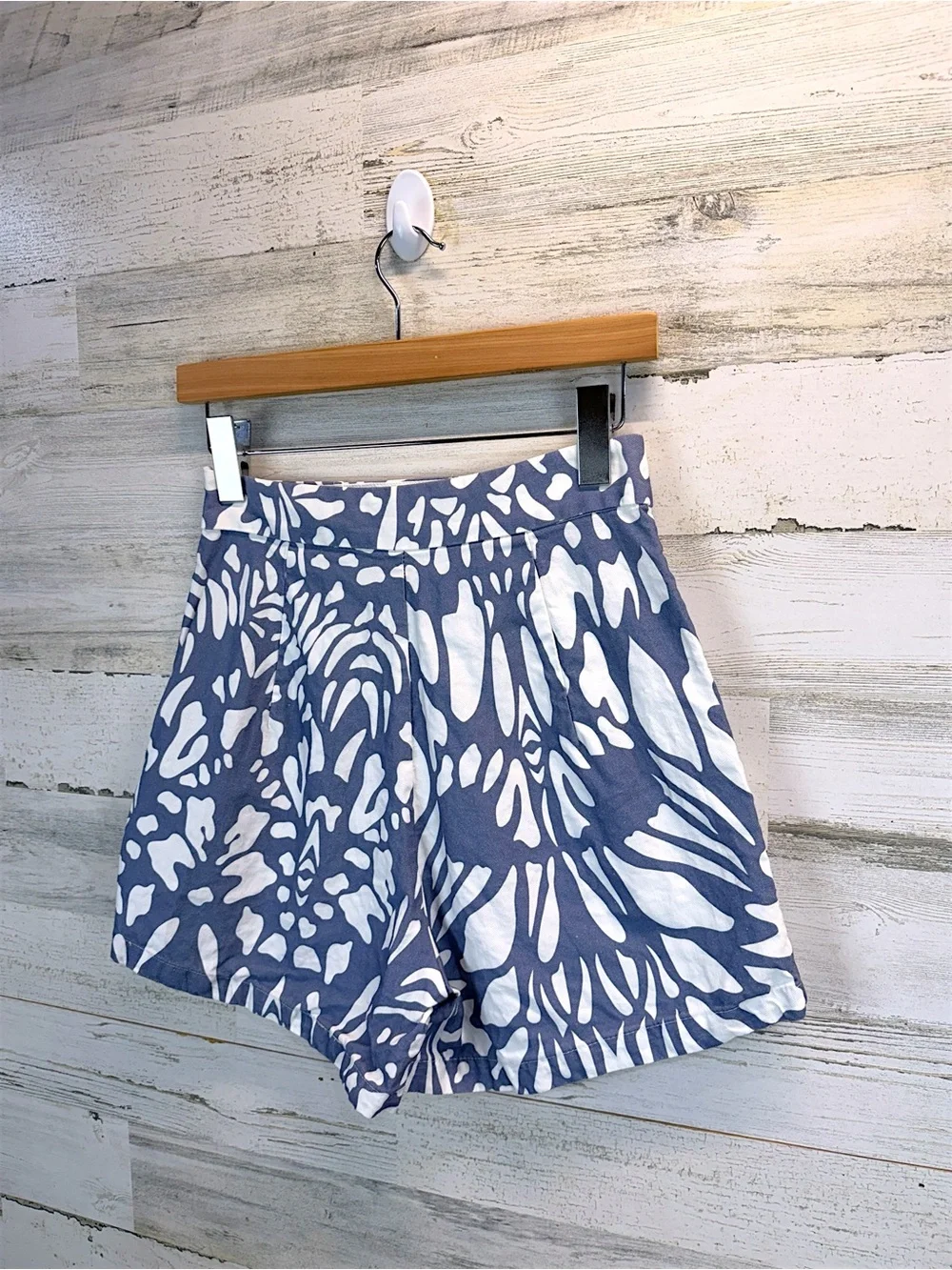 Anthropologie OhSevenDays Poche High Rise Linen Blend Printed Shorts Medium - Picture 8 of 14